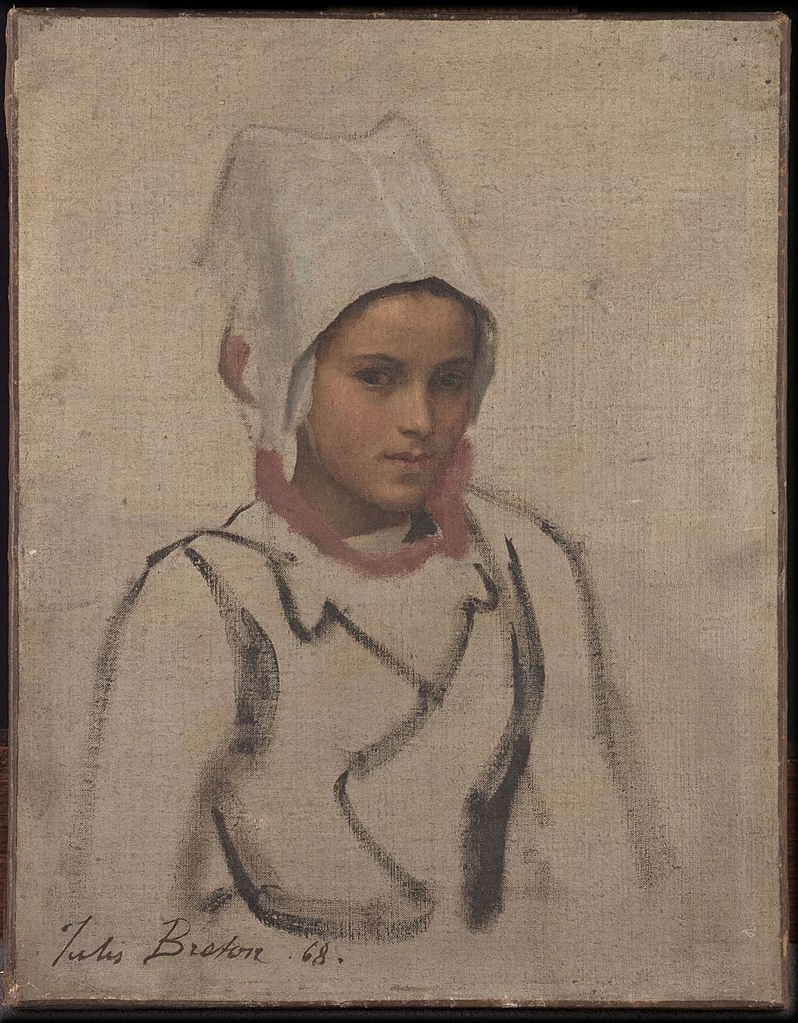 Testa di giovane donna bretone, studio per il perdono, 1867 - Musée des Beaux, Arts de la ville de Paris